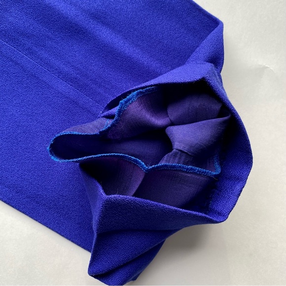 Vintage High Waisted Wool Trousers - Electric Blue - Picture 7 of 13